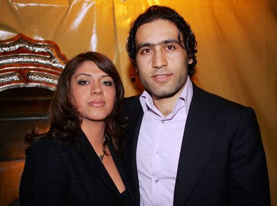 Mehdi Mahdavikia (HSV) mit Ehefrau Sepideh Fußball 1. BL Herren Saison 2005 2006, Hamburger SV, Kleidung, Outfit, Vdig Gruppe Hamburg