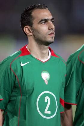 Walid Regragui (Marokko) - Nationalhymne -  Fußball Länderspiel Herren Africa Cup of Nations 2006, African, Coupe d Afrique des, ACN, CAN, Afrika Pokal, Afrikapokal Porträt Kairo
