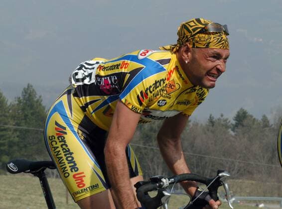 Marco Pantani (Italien Mercatone Uno) -  Radsport Herren Settimana Ciclistica Internazionale Coppi e Bartali 2003, Straßenradsport, Straße, Rad, Vdig Einzelbild 2. Etappe: Riccione - Faenza Anstrengung,