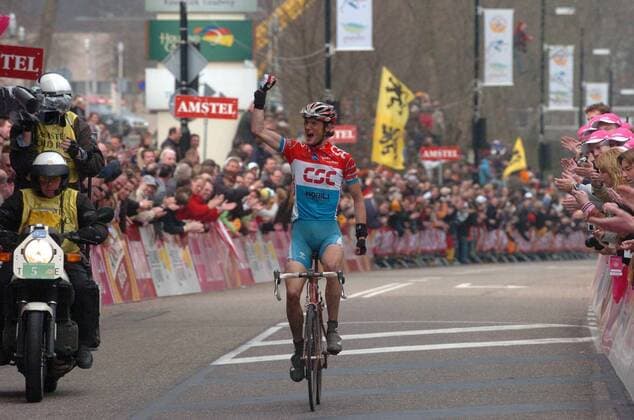 Fränk Schleck (Luxemburg CSC) gewinnt das Amstel Gold Race 2006 -  Radsport Herren Amstel Gold Race 2006, ProTour, Straßenradsport, Straße, Rad Gruppe Limburg Freude,