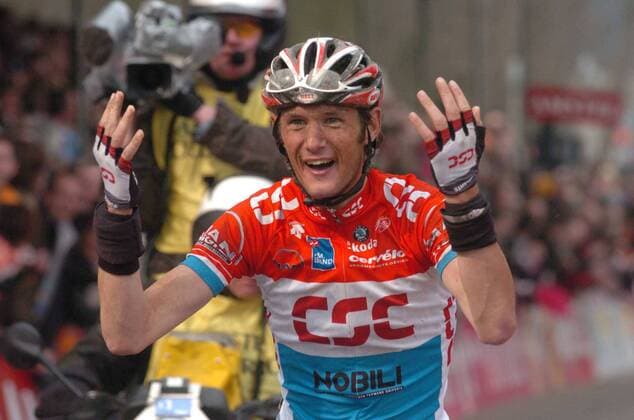 Fränk Schleck (Luxemburg CSC) gewinnt das Amstel Gold Race 2006 -  Radsport Herren Amstel Gold Race 2006, ProTour, Straßenradsport, Straße, Rad Einzelbild Limburg Freude,