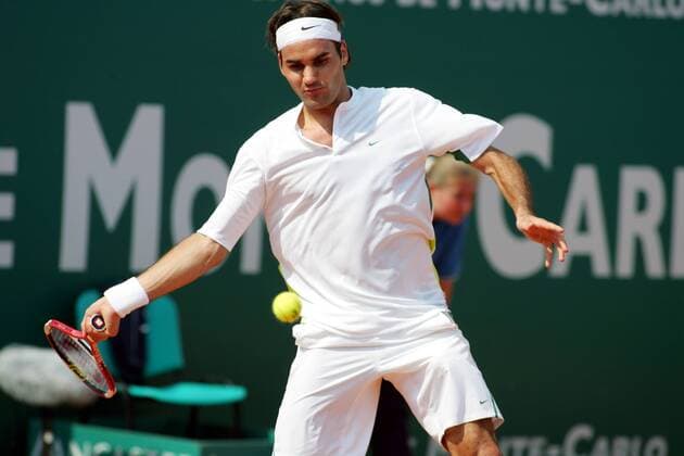Roger Federer (Schweiz) - Vorhand Tennis Herren Monte Carlo Open 2006, ATP Tour, Masters Series Einzelbild Monte Carlo