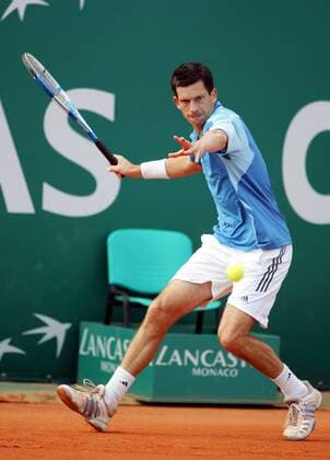 Tim Henman (Großbritannien) - Vorhand Tennis Herren Monte Carlo Open 2006, ATP Tour, Masters Series, Sand, Sandplatz, Sandplatztennis, Sandplatzturnier Einzelbild Monte Carlo Dynamik,