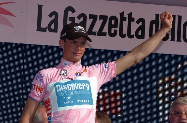 Paolo Savoldelli (Italien Discovery Channel) - Siegerehrung -  Radsport Herren 89. Giro dItalia 2006, D Italia, ProTour, Straßenradsport, Straße, Rad, Prolog, Zeitfahren Einzelbild Seraing