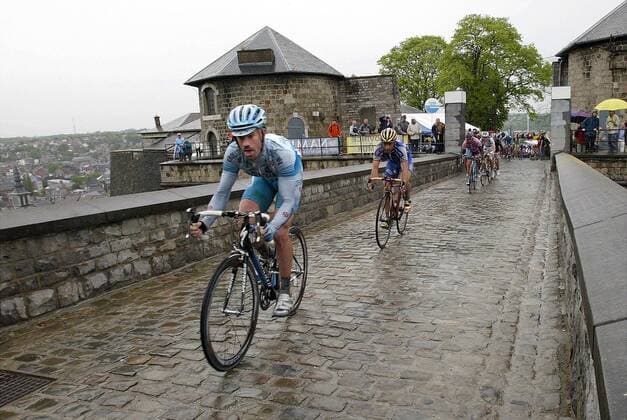 Stefan Schumacher (Deutschland Gerolsteiner, li.) vor Paolo Bettini (Italien Quick Step Innergetic) Radsport Herren 89. Giro Ditalia 2006, D Italia, Straßenradsport, Straße, Rad, ProTour Gruppe 3. Etappe Perwez - Namur