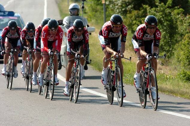 Mannschaftszeitfahren CSC -  Radsport Herren 89. Giro dItalia 2006, d Italia, ProTour, Straßenradsport, Straße, Rad, Zeitfahren Gruppe 5. Etappe: Piacenza - Cremona