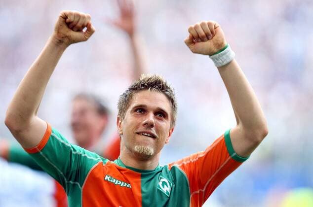 Ivan Klasnic (Bremen) jubelt Fußball 1. BL Herren Saison 2005 2006, SV Werder Bremen Einzelbild Hamburg Freude,