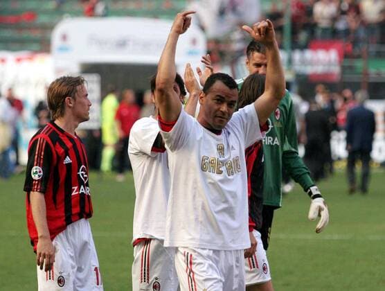 Cafu (Milan) - Schlussjubel -  Fußball Herren Serie A 2005 2006, 1. Italienische Liga, AC Mailand Gruppe Mailand Freude,