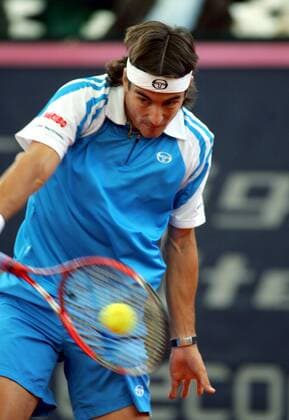 Tommy Robredo (Spanien) - Rückhand Tennis Herren Masters Series Hamburg 2006, ATP Tour, Finale, Endspiel, Einzelbild Am Rothenbaum Hamburg Dynamik,
