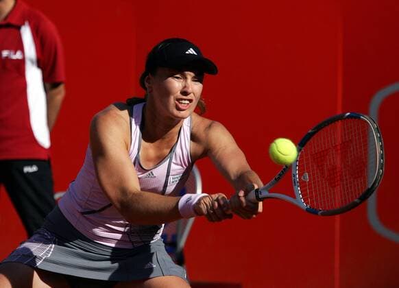 Martina Hingis (Schweiz) - beidhändige Rückhand Tennis Damen Italian Open 2006, WTA Tour, Internazionali d Italia, dItalia, Endspiel, Finale Einzelbild Rom Dynamik, Kampf,