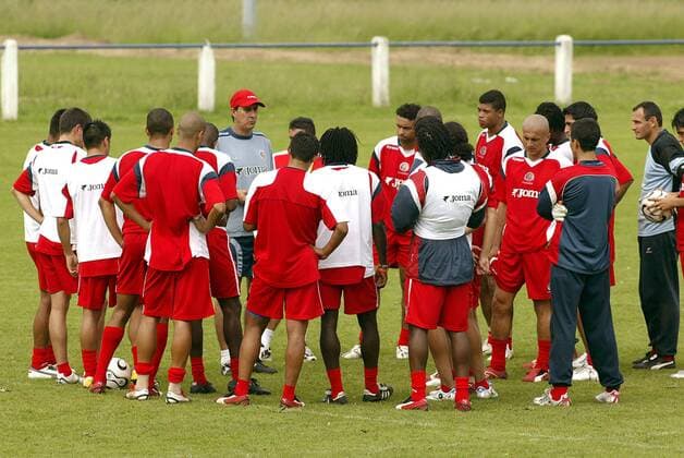 Teambesprechung Costa Rica während des Trainings Fußball WM Herren Nationalmannschaft 2006, Nationalteam, Vorbereitung, Trainingslager, Training, Vdig Totale Rust