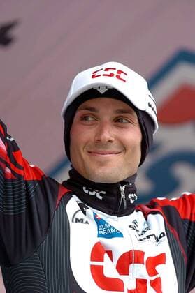 Etappensieger Ivan Basso (Italien CSC) während der Siegerehrung -  Radsport Herren 89. Giro dItalia 2006, d Italia, ProTour, Straßenradsport, Straße, Rad Porträt 16. Etappe: Rovato - Trento Freude,