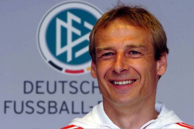 Bundestrainer Jürgen Klinsmann (Deutschland) - Pressekonferenz Fußball Herren Vorschau Weltmeisterschaft 2006, Nationalmannschaft, Nationalteam, PK, Pressetermin Porträt Genf