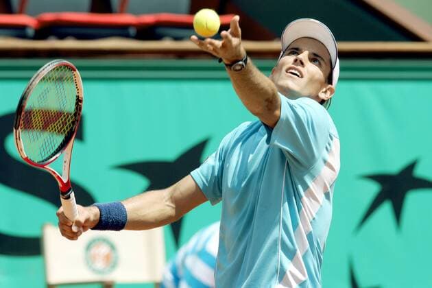Diego Hartfield (Argentinien) - Aufschlag Tennis Herren French Open 2006, Grand Slam, ATP Tour Einzelbild Paris Roland Garros
