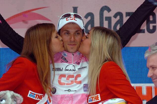 Ivan Basso (Italien CSC) ist Gesamtsieger des Giro 2006 -  Radsport Herren 89. Giro dItalia, d Italia, ProTour, Straßenradsport, Straße, Rad Gruppe 2006 21. Etappe: Ghisallo - Mailand Freude,