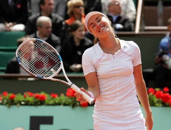 Martina Hingis (Schweiz) lächelt Tennis Damen French Open 2006, WTA Tour, Grand Slam Einzelbild Roland Garros Paris