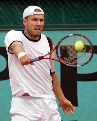 Alexander Waske (Deutschland) - Rückhand Tennis Herren French Open 2006, ATP Tour, Grand Slam Einzelbild Roland Garros Paris