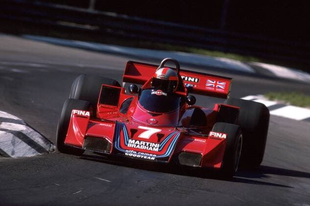 John Watson (England Brabham Alfa Romeo) in seinem Boliden Motorsport Grand Prix Herren Großer Preis von Italien 1977, Formel 1 Weltmeisterschaft, F1, F, GP, WM Einzelbild Monza