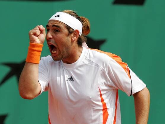 Marcos Baghdatis (Zypern) jubelt Tennis Herren French Open 2006, ATP Tour, Grand Slam Einzelbild Roland Garros Paris Freude, Begeisterung,