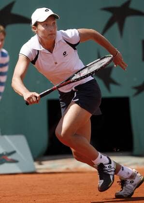 Tathiana Garbin (Italien) Tennis Damen French Open 2006, Grand Slam, WTA Tour, Sand, Sandplatz, Sandplatztennis, Sandplatzturnier Einzelbild Paris Roland Garros Dynamik,