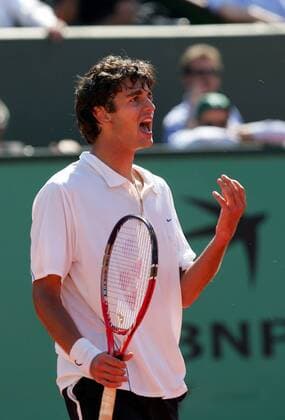 Mario Ancic (Kroatien) enttäuscht Tennis Herren French Open 2006, Grand Slam, ATP Tour Einzelbild Roland Garros Paris