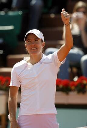 Justine Henin Hardenne (Belgien) - Schlussjubel Tennis Damen French Open 2006, Grand Slam, WTA Tour Einzelbild Roland Garros Paris Freude,
