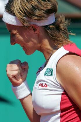 Svetlana Kuznetsova (Rußland) ballt die Faust -  (pan14478) Tennis Damen French Open 2006, Grand Slam, WTA Tour Einzelbild Roland Garros Paris Freude, Begeisterung,  