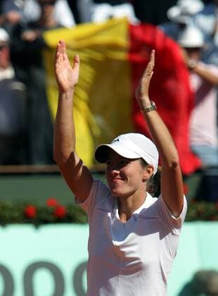 Justine Henin Hardenne (Belgien) gewinnt die French Open 2006 Tennis Damen French Open 2006, WTA Tour, Grand Slam Einzelbild Roland Garros, Finale, Endspiel Paris Freude,