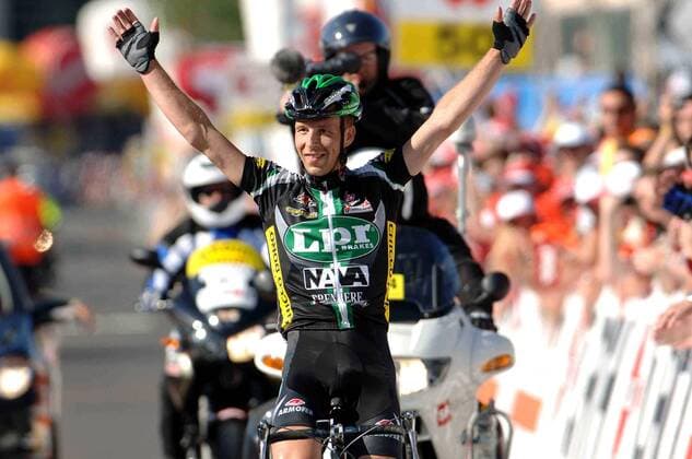 Daniele Contrini (Italien LPR Brakes) gewinnt die 2. Etappe der Tour de Suisse 2006 -  Radsport Herren Tour de Suisse 2006, ProTour, Straßenradsport, Straße, Rad Einzelbild 2. Etappe: Bremgarten - Einsiedeln Freude,