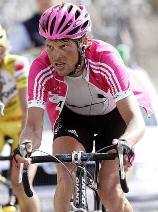 Jan Ullrich (Deutschland T Mobile) - Anstieg Radsport Herren Tour de Suisse 2006, ProTour, Straßenradsport, Straße, Rad, Einzelbild 6. Etappe: Fiesch - La Punt Anstrengung, Radsport Herren Tour de Suisse 2006, ProTour, Straßenradsport, Straße, Rad, Einzelbild 6. Etappe: Fiesch - La Punt Anstrengung,