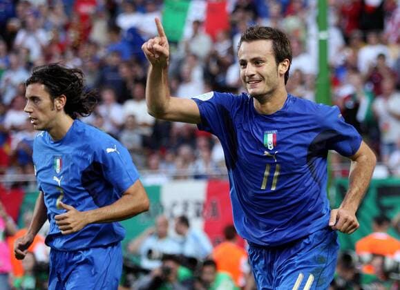 Alberto Gilardino (re.) und Cristian Zaccardo (beide Italien) - Torjubel - Fußball Herren WM 2006, Länderspiel, Nationalteam, Nationaltrikot, Gruppe E, Vdig Gruppe Kaiserslautern Freude, Fußball Herren WM 2006, Länderspiel, Nationalteam, Nationaltrikot, Gruppe E, Vdig Gruppe Kaiserslautern Freude,