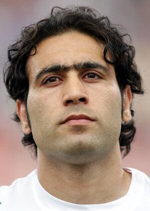 Mehdi Mahdavikia (Iran) - Nationalhymne -  Fußball WM Herren WM 2006, Länderspiel, Nationalteam, Gruppe D Porträt Frankfurt M. Fußball WM Herren WM 2006, Länderspiel, Nationalteam, Gruppe D Porträt Frankfurt M.