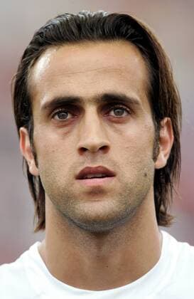 Ali Karimi (Iran) - Nationalhymne -  Fußball WM Herren WM 2006, Länderspiel, Nationalteam, Gruppe D Porträt Frankfurt M. Fußball WM Herren WM 2006, Länderspiel, Nationalteam, Gruppe D Porträt Frankfurt M.