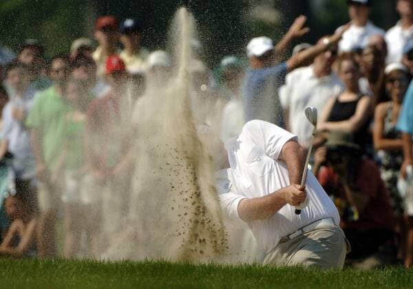 Kenneth Ferrie (England) - Bunkerspiel -  (NYP20060618531) Golf Herren US Open Championship 2006, PGA Tour Einzelbild Mamaroneck New York, NY, N Y Dynamik, Golf Herren US Open Championship 2006, PGA Tour Einzelbild Mamaroneck New York, NY, N Y Dynamik,