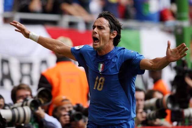 Filippo Inzaghi (Italien) - Torjubel Fußball WM Herren WM 2006, Länderspiel, Nationalteam, Gruppe E, Nationaltrikot, Italien Einzelbild Hamburg Freude, Fußball WM Herren WM 2006, Länderspiel, Nationalteam, Gruppe E, Nationaltrikot, Italien Einzelbild Hamburg Freude,