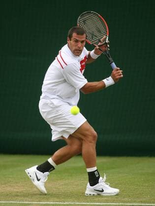 Benedikt Dorsch (Deutschland) - Rückhand Tennis Herren All England Championships 2006, ATP Tour, Rasen, Rasenplatz, Rasentennis, Rasenturnier, Grand Slam Einzelbild London, Wimbledon Tennis Herren All England Championships 2006, ATP Tour, Rasen, Rasenplatz, Rasentennis, Rasenturnier, Grand Slam Einzelbild London, Wimbledon