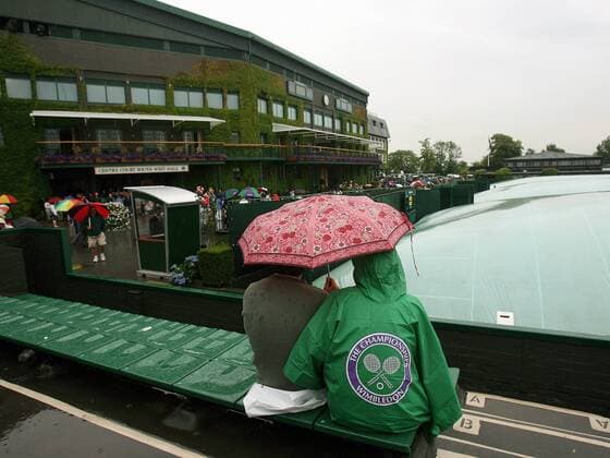 Regen in Wimbledon sorgt für Spielunterbrechungen Tennis Damen All England Championships 2006, WTA Tour, Grand Slam Totale London, Wimbledon Tennis Damen All England Championships 2006, WTA Tour, Grand Slam Totale London, Wimbledon