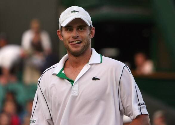 Andy Roddick (USA) Tennis Herren All England Championships 2006, Grand Slam, ATP Tour Einzelbild Wimbledon London Freude, Tennis Herren All England Championships 2006, Grand Slam, ATP Tour Einzelbild Wimbledon London Freude,