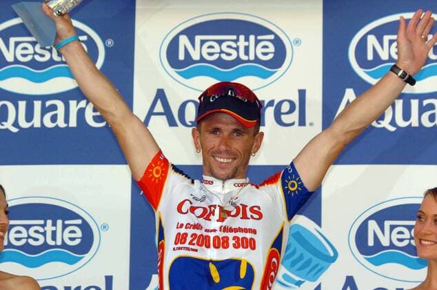 Etappensieger Jimmy Casper (Frankreich Cofidis) jubelt nach dem Gewinn der 1. Etappe der Tour de France 2006 in Straßburg - Radsport Herren Tour de France 2006, ProTour, Straßenradsport, Straße, Rad, Einzelbild 1.Etappe: Straßburg - Straßburg Freude, Radsport Herren Tour de France 2006, ProTour, Straßenradsport, Straße, Rad, Einzelbild 1.Etappe: Straßburg - Straßburg Freude,