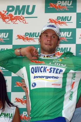 Tom Boonen (Belgien Quick Step Innergetic) im grünen Trikot nach der 3. Etappe der Tour de France 2006 -  Radsport Herren 93. Tour de France 2006, ProTour, Straßenradsport, Straße, Rad, Einzelbild 3. Etappe: Esch sur Alzette - Valkenburg Radsport Herren 93. Tour de France 2006, ProTour, Straßenradsport, Straße, Rad, Einzelbild 3. Etappe: Esch sur Alzette - Valkenburg