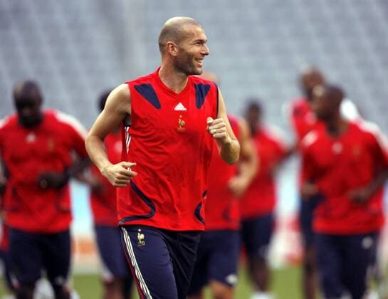 Zinedine Zidane (Frankreich) -  Fußball WM Herren WM 2006, Nationalteam, Training Einzelbild München Fußball WM Herren WM 2006, Nationalteam, Training Einzelbild München