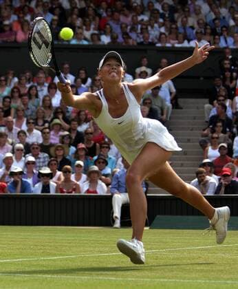 Maria Sharapova (Rußland) - Vorhand Tennis Damen All England Championships 2006, Grand Slam, WTA Tour, Rasen, Rasenplatz, Rasentennis, Rasenturnier Einzelbild Wimbledon Halbfinale London Dynamik, Tennis Damen All England Championships 2006, Grand Slam, WTA Tour, Rasen, Rasenplatz, Rasentennis, Rasenturnier Einzelbild Wimbledon Halbfinale London Dynamik,