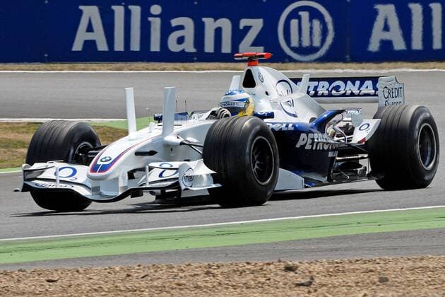 Nick Heidfeld (Deutschland BMW Sauber) in seinem Boliden - Motorsport Herren Großer Preis von Frankreich 2006, Formel 1 Weltmeisterschaft, F1, F, GP, WM, freies Training, Einzelbild Magny Cours Motorsport Herren Großer Preis von Frankreich 2006, Formel 1 Weltmeisterschaft, F1, F, GP, WM, freies Training, Einzelbild Magny Cours