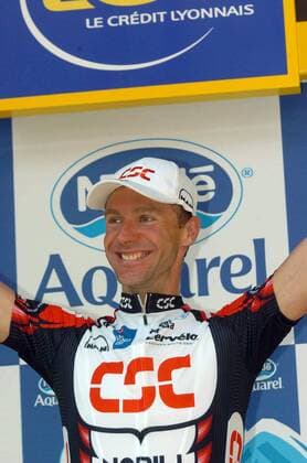 Jens Voigt (Deutschland CSC) gewinnt die 13. Etappe der Tour de France 2006 - Radsport Herren 93. Tour de France 2006, ProTour, Straßenradsport, Straße, Rad Einzelbild 13. Etappe Beziers - Montelimar Freude, Radsport Herren 93. Tour de France 2006, ProTour, Straßenradsport, Straße, Rad Einzelbild 13. Etappe Beziers - Montelimar Freude,