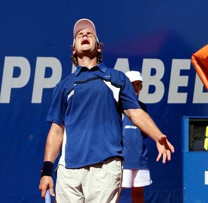Sebastian Rieschick (Deutschland) schreit seinen Frust raus Tennis Herren Mercedes Cup 2006, ATP Tour, Weißenhof, Vdig Einzelbild Weissenhof Stuttgart Enttäuschung, Tennis Herren Mercedes Cup 2006, ATP Tour, Weißenhof, Vdig Einzelbild Weissenhof Stuttgart Enttäuschung,
