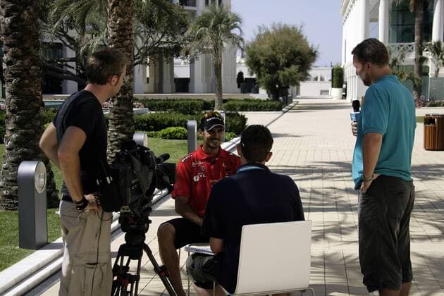 Pablo Herrera (Spanien) im Interview Beachvolleyball Herren Spanish Masters 2006, Nestea European Championship Tour, Beach Gruppe Valencia Beachvolleyball Herren Spanish Masters 2006, Nestea European Championship Tour, Beach Gruppe Valencia