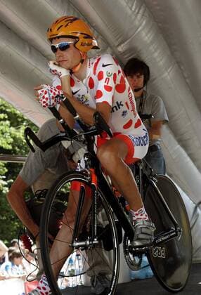 Mickael Rasmussen (Dänemark Rabobank) am Start Radsport Herren 93. Tour de France, ProTour, Straßenradsport, Straße, Rad, Zeitfahren, Einzelzeitfahren Einzelbild 2006 19. Etappe: Le Creusot - Montceau les Mine Langeweile, Radsport Herren 93. Tour de France, ProTour, Straßenradsport, Straße, Rad, Zeitfahren, Einzelzeitfahren Einzelbild 2006 19. Etappe: Le Creusot - Montceau les Mine Langeweile,