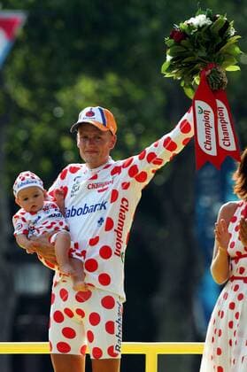 Mickael Rasmussen (Dänemark Rabobank) ist der beste Bergfahrer der Tour de France 2006 -  (pan15266) Radsport Herren 93. Tour de France 2006, ProTour, Straßenradsport, Straße, Rad, Einzelbild Paris Champs Elysees, Elysee Freude, Radsport Herren 93. Tour de France 2006, ProTour, Straßenradsport, Straße, Rad, Einzelbild Paris Champs Elysees, Elysee Freude,  