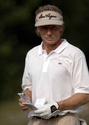 Bernhard Langer (Deutschland) mit seiner Scorecard Golf Herren Deutsche Bank Players Championship of Europe 2006, Player s, PGA European Tour Einzelbild Gut Kaden Hamburg Alveslohe Golf Herren Deutsche Bank Players Championship of Europe 2006, Player s, PGA European Tour Einzelbild Gut Kaden Hamburg Alveslohe