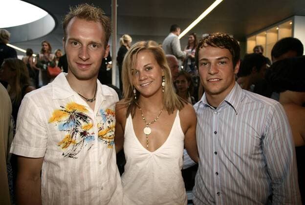 Hugo Boss Fashion Show, v.li.: Stefan Mücke (Deutschland), Susie Stoddart (Schottland) und Alexandros Margaritis (Griechenland alle Mercedes) Motorsport Herren Hugo Boss Fashion Show 2006, Deutsche Tourenwagen Meisterschaft, DTM, Masters Gruppe Hockenheim Motorsport Herren Hugo Boss Fashion Show 2006, Deutsche Tourenwagen Meisterschaft, DTM, Masters Gruppe Hockenheim